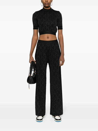 Monogram-Jacquard Knitted Top