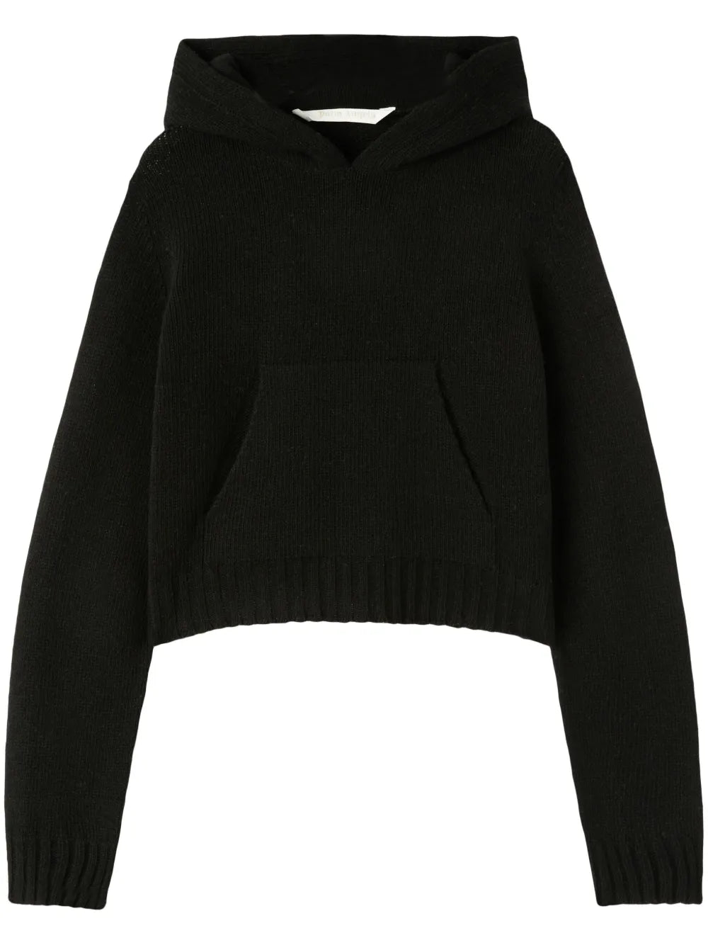 Curved-Logo Wool-Blend Hoodie