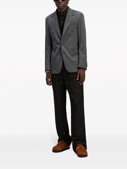 Logo-Embroidered Blazer