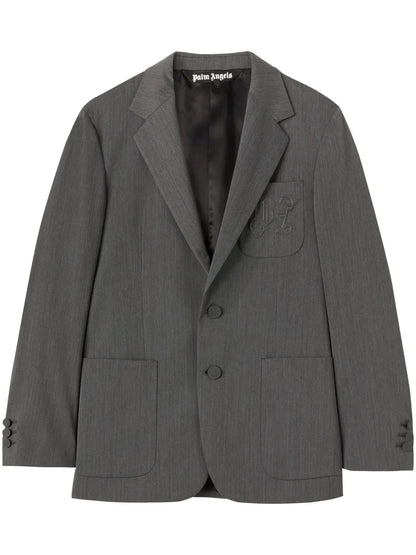 Logo-Embroidered Blazer
