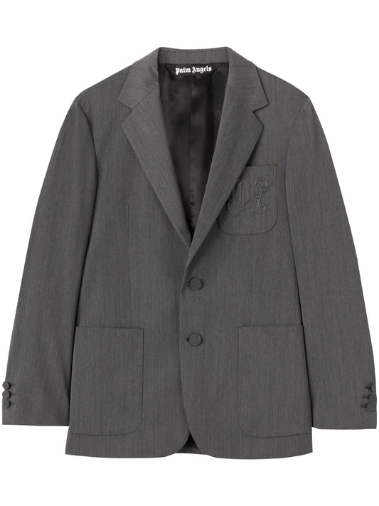 Logo-Embroidered Blazer