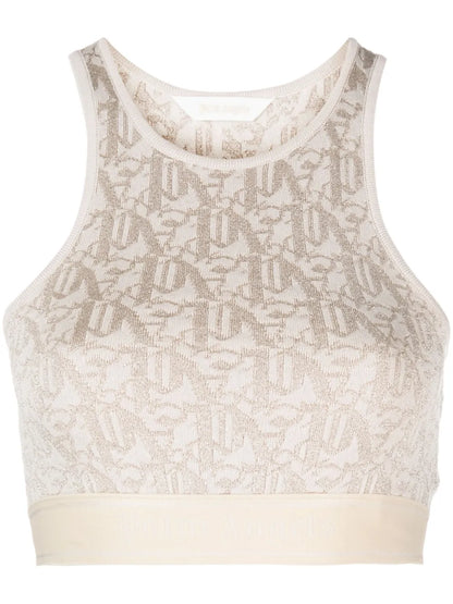 Monogram-Jacquard Knitted Bra