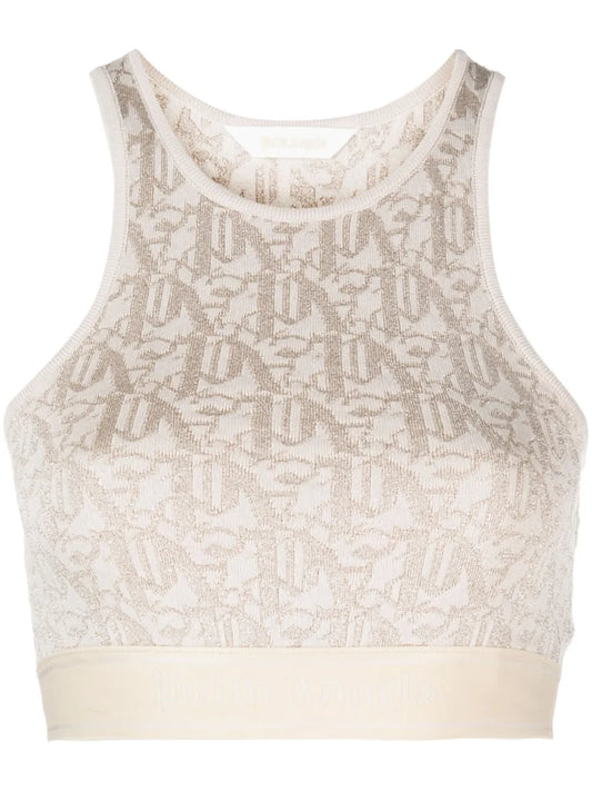 Monogram-Jacquard Knitted Bra
