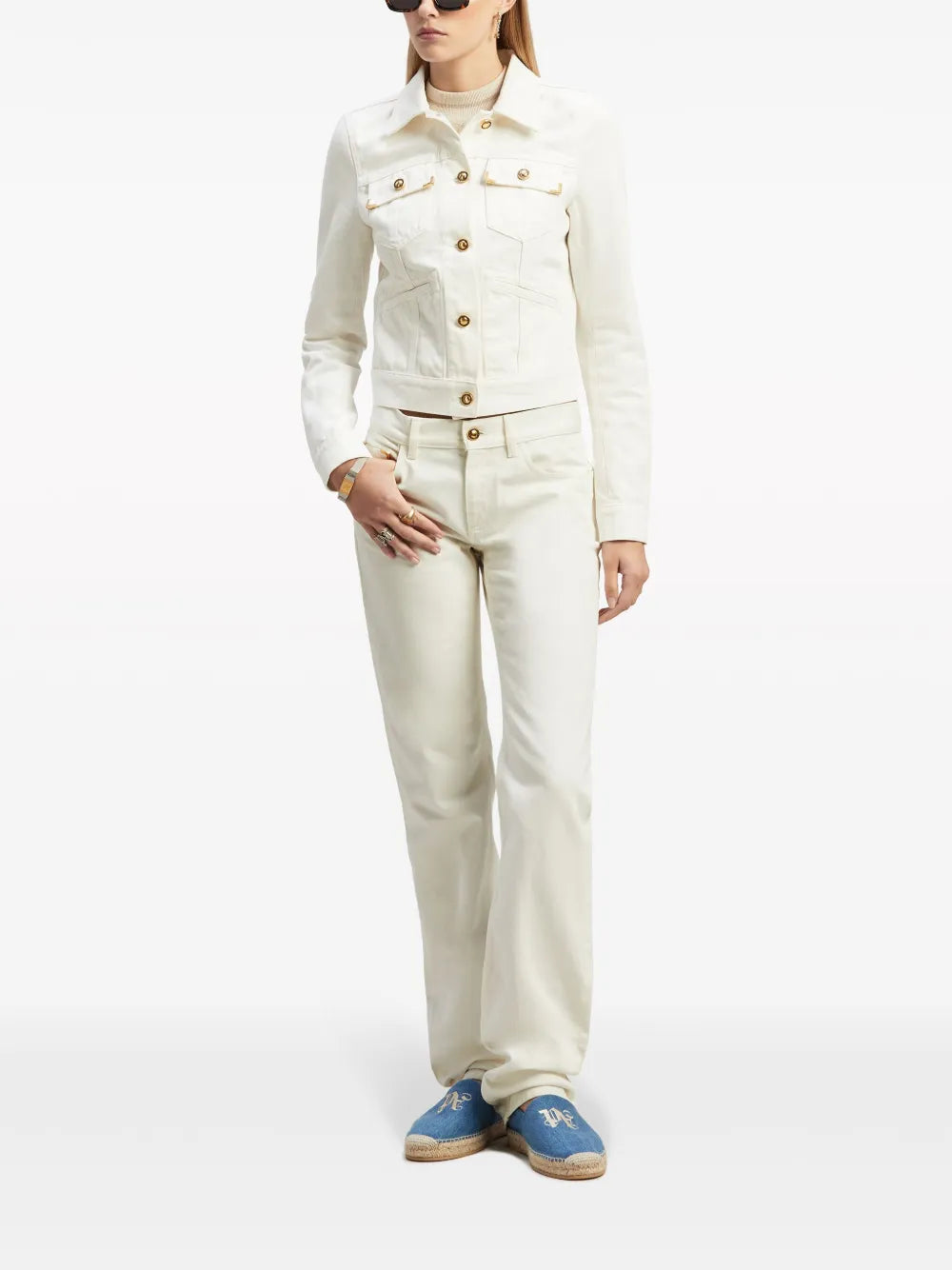Monogram Straight-Leg Jeans