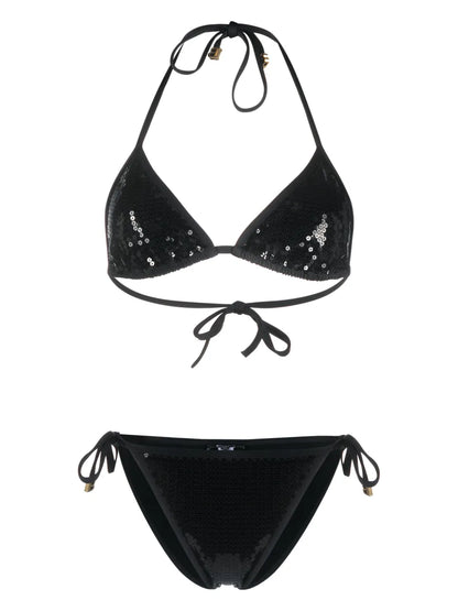 B Sequinned Triangle Bikini
