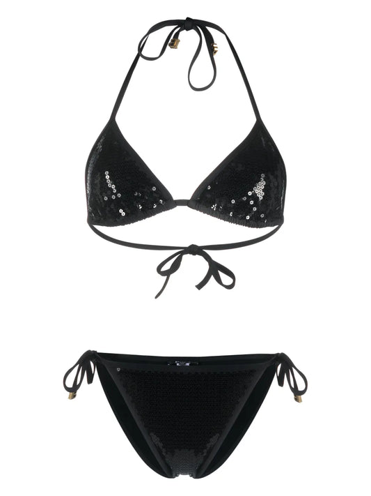 B Sequinned Triangle Bikini