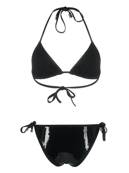 B Sequinned Triangle Bikini