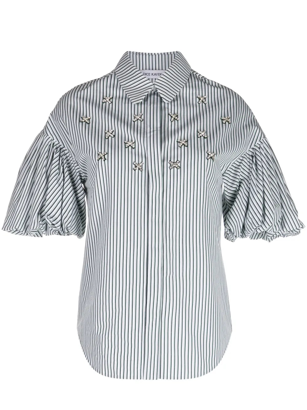 Striped Crystal-Embellished Shirt