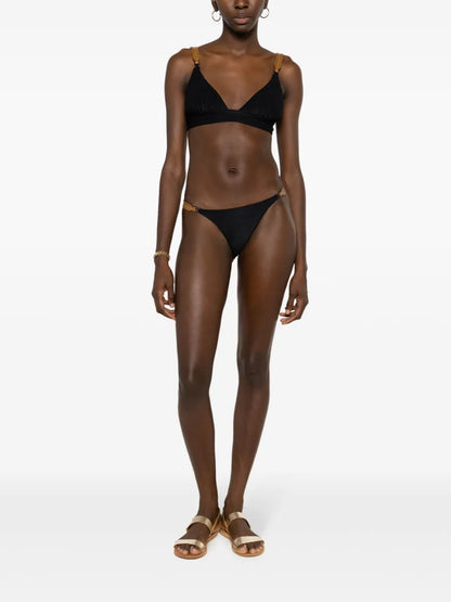 Elasticated-Waist Bikini Bottoms