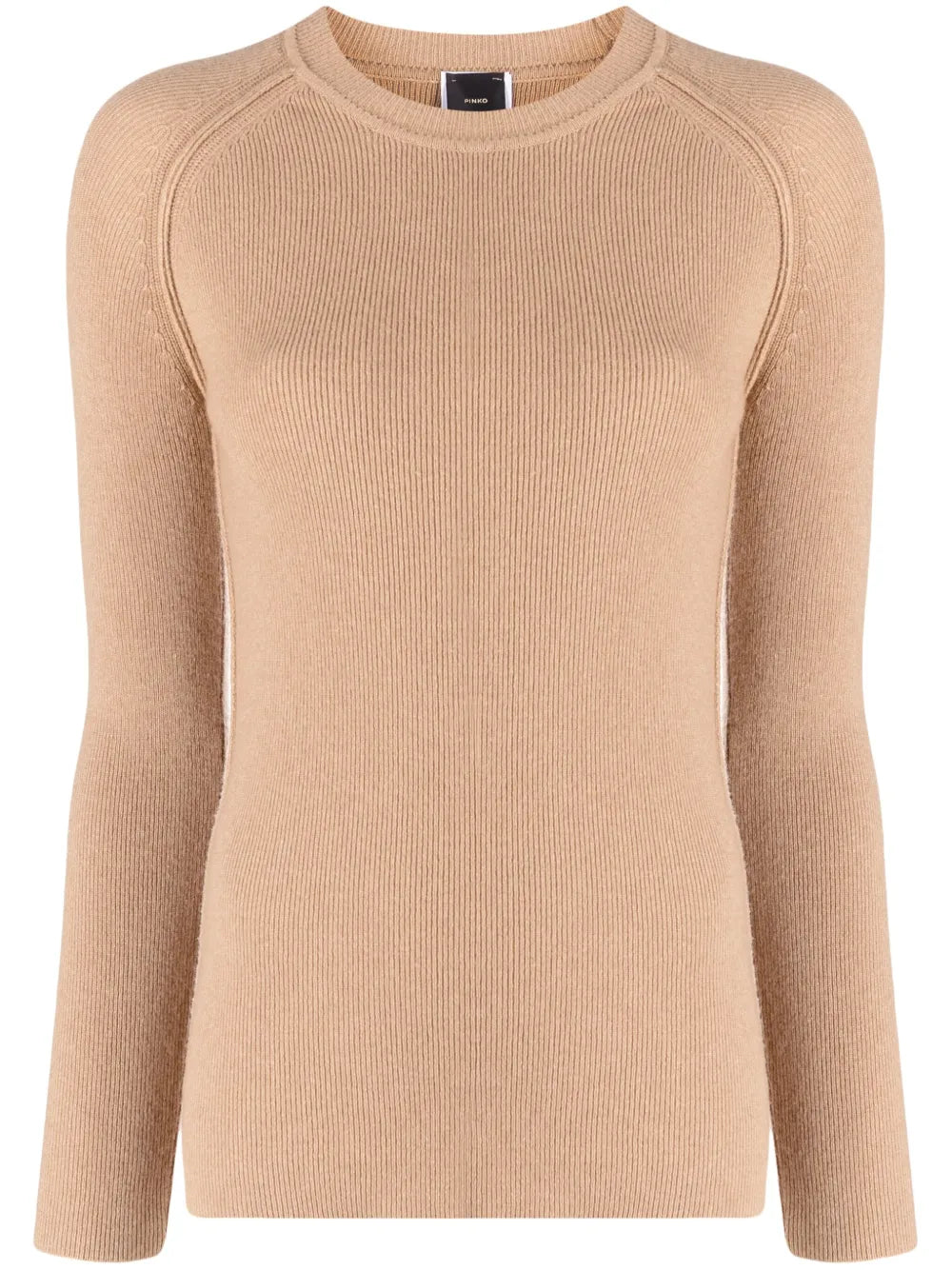 Logo-Plaque Ribbed-Knit Jumper