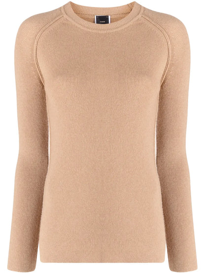 Logo-Plaque Ribbed-Knit Jumper