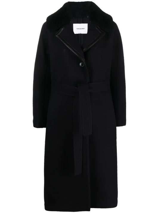 Belted Felted-Wool Coat