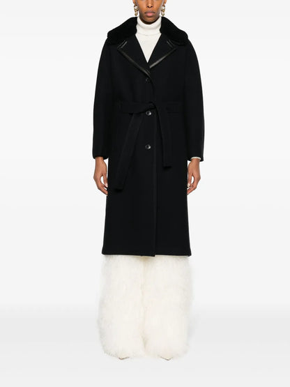 Belted Felted-Wool Coat