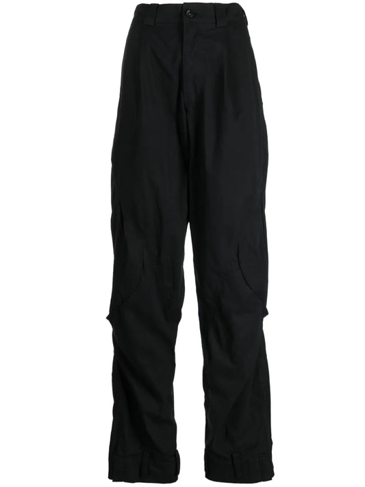 Button-Up Cotton-Blend Trousers