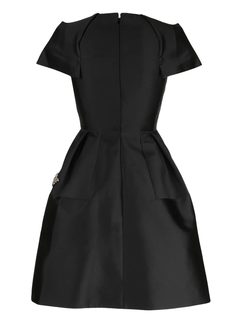 Crystal-Embellished Short-Sleeve Dress