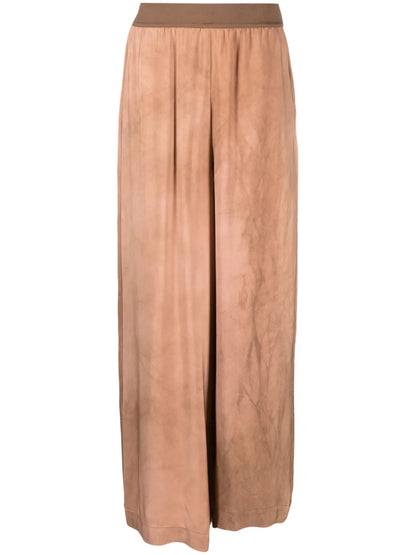 Elasticated Waistband Wide-Leg Trousers