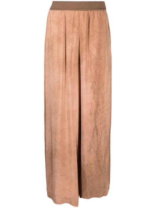 Elasticated Waistband Wide-Leg Trousers