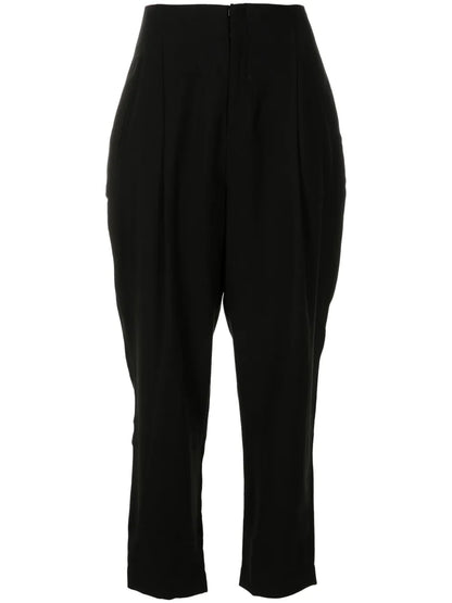 High-Waisted Cigarette Trousers