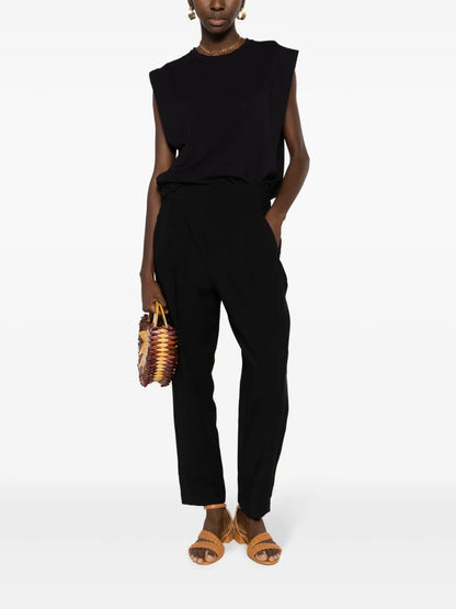 High-Waisted Cigarette Trousers