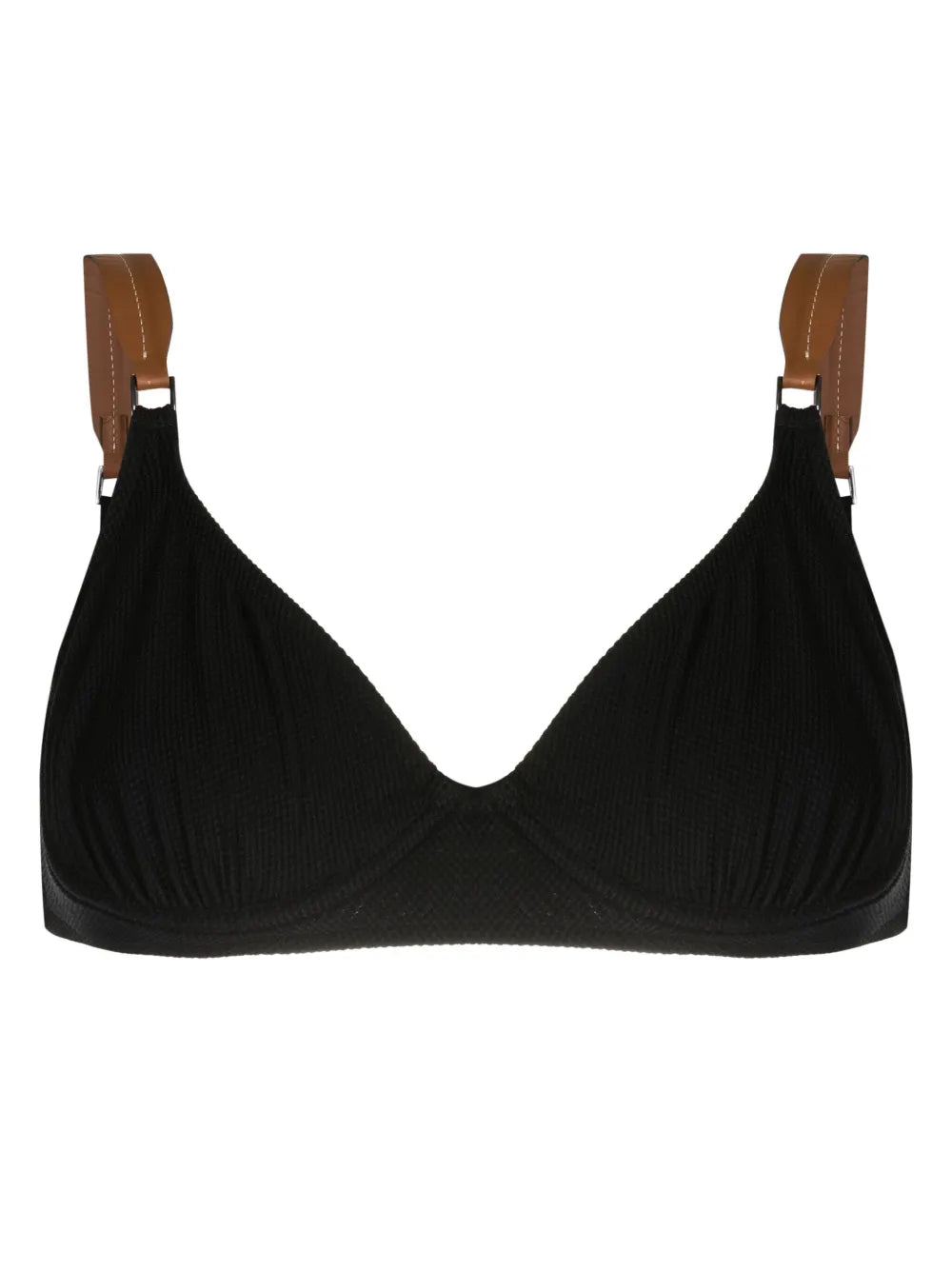 Triangle-Shape Clasp-Fastening Bikini Top