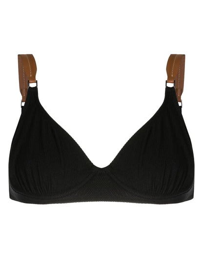 Triangle-Shape Clasp-Fastening Bikini Top
