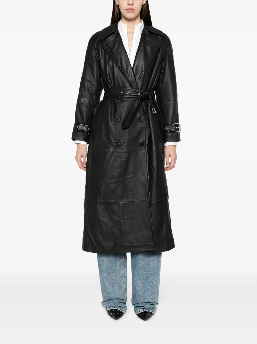 Belted Leather Jacket
