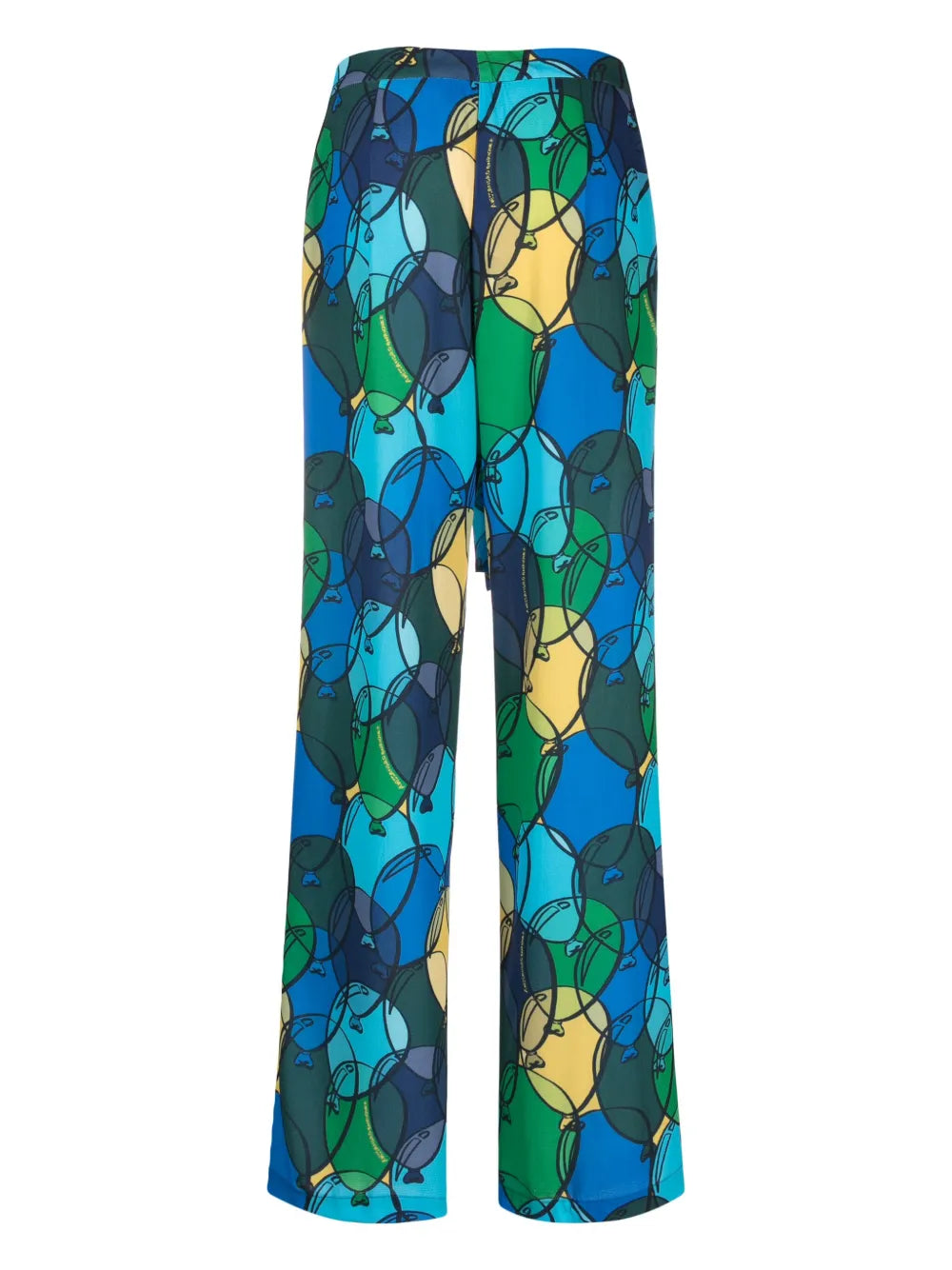 Balloon-Print Palazzo Pants