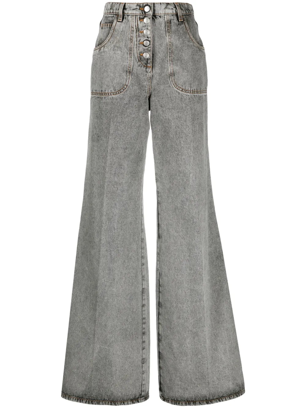 Embroidered Flared Jeans
