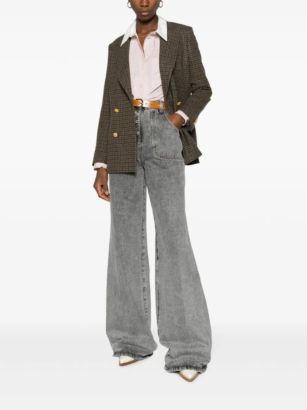 Embroidered Flared Jeans