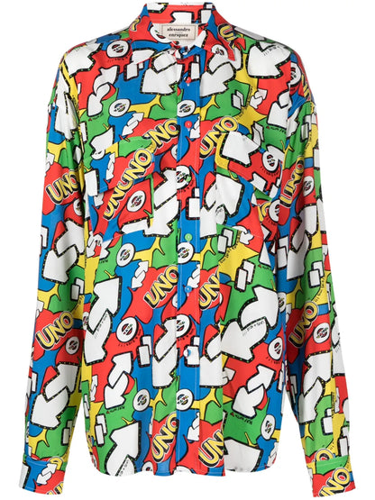 Uno Motif-Print Shirt