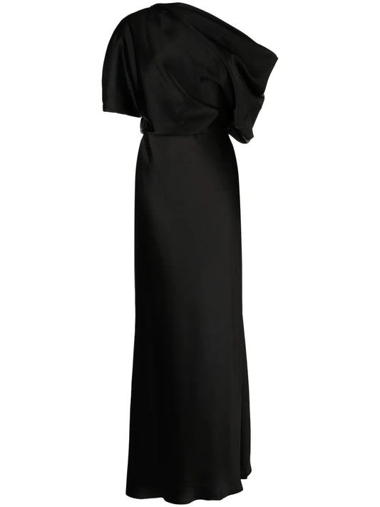 Off-Shoulder Draped-Detail Gown