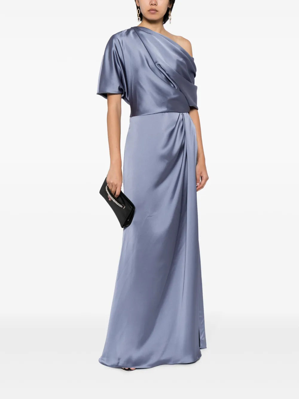 Off-Shoulder Draped-Detail Gown