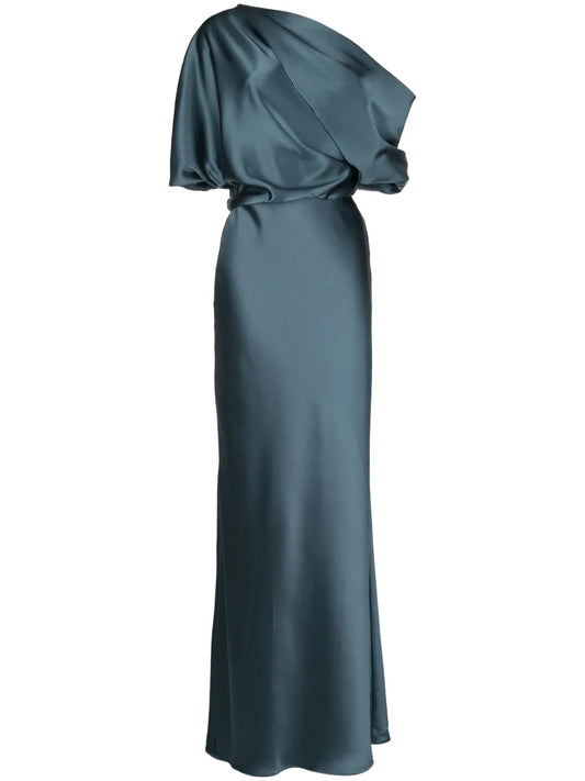 Off-Shoulder Draped-Detail Gown