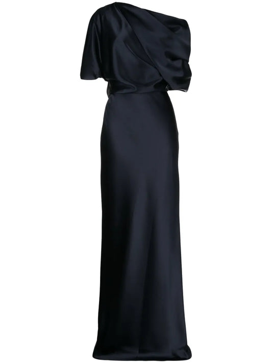 Off-Shoulder Draped-Detail Gown