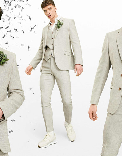 Wedding Super Skinny Wool Mix Suit Jacket