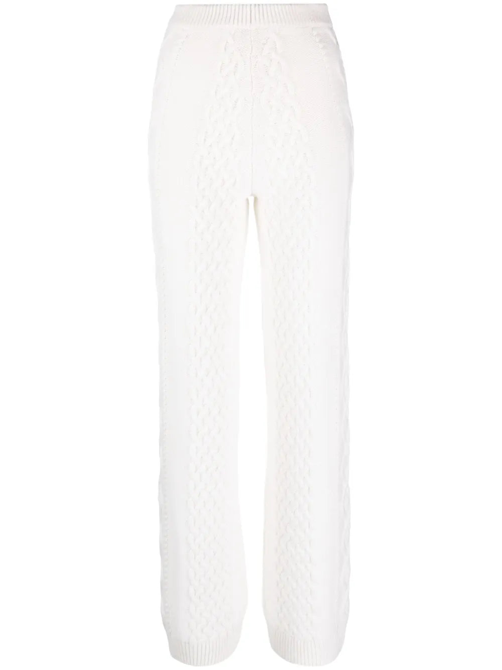 Cable-Knit Straight-Leg Trousers