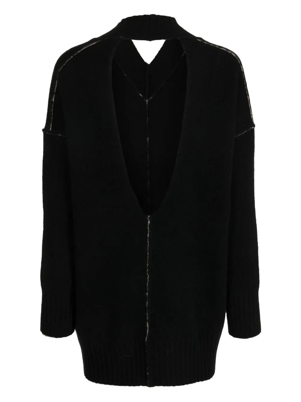 Open-Back V-Neck Jumper