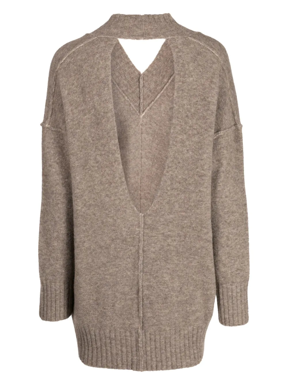 Open-Knit V-Neck Jumper