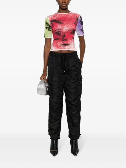 Tapered Cotton Cargo Trousers