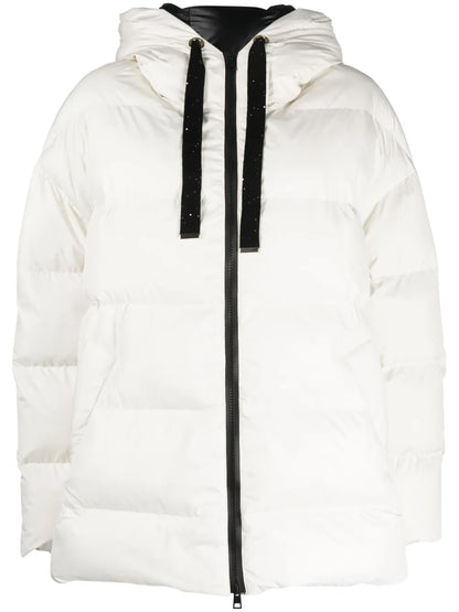 Zip-Up Quilted Hooded Jacket