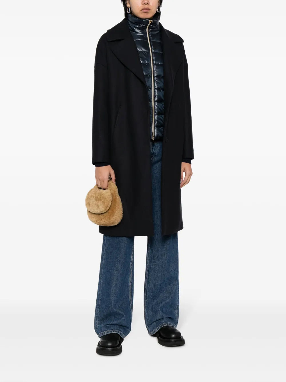 Panelled Mid-Length Coat
