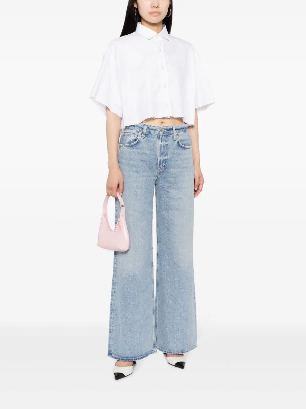 Mid-Rise Wide-Leg Jeans