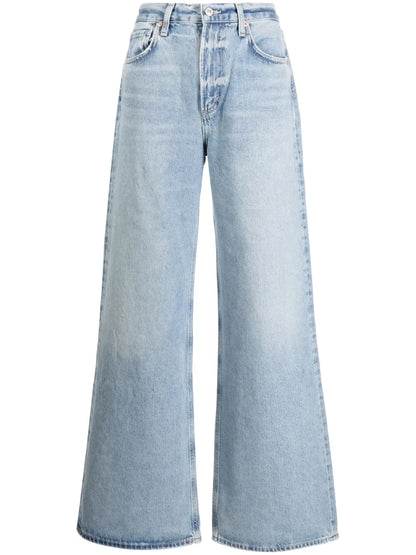 Mid-Rise Wide-Leg Jeans