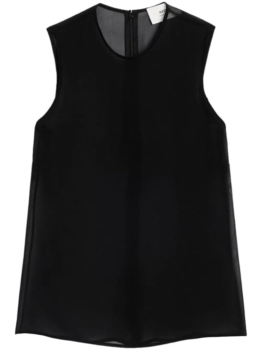 Semi-Sheer Silk Top