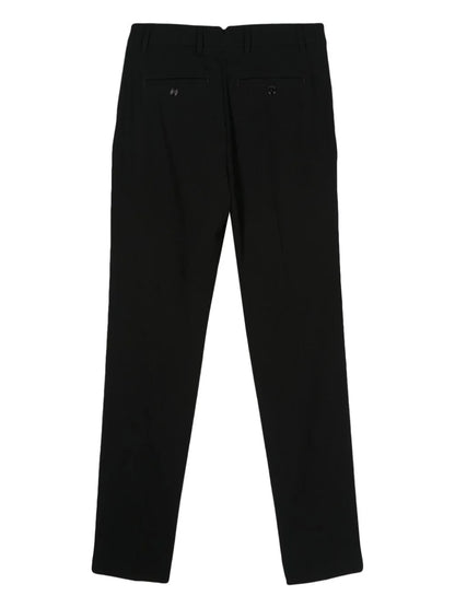 Crepe Tapered-Leg Trousers