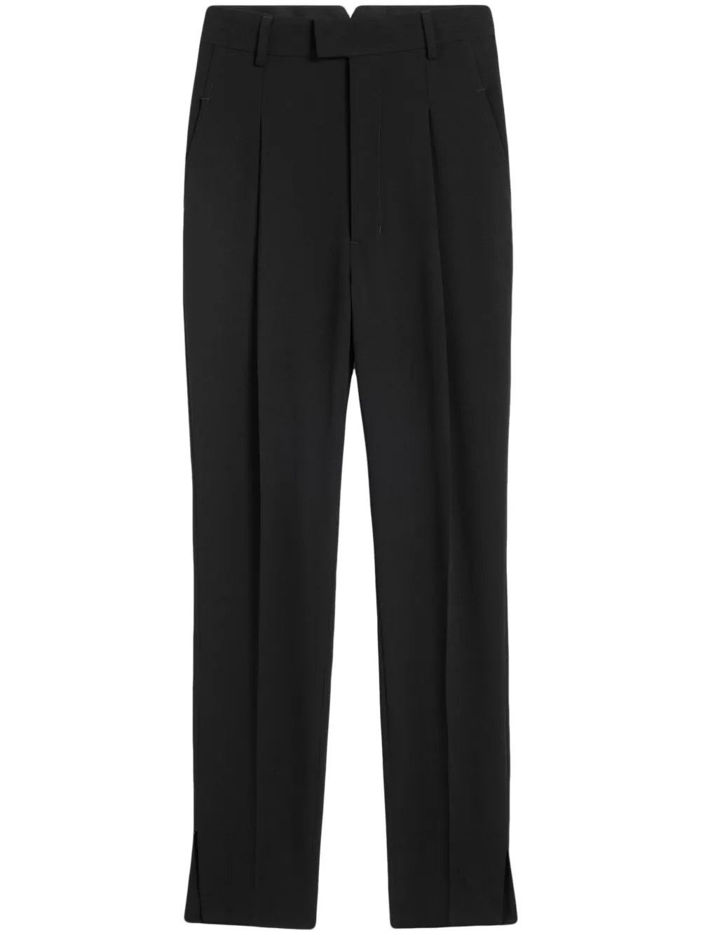 High-Waist Tapered-Leg Trousers