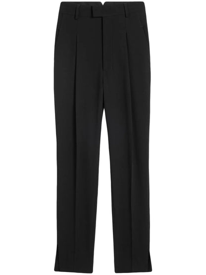 High-Waist Tapered-Leg Trousers