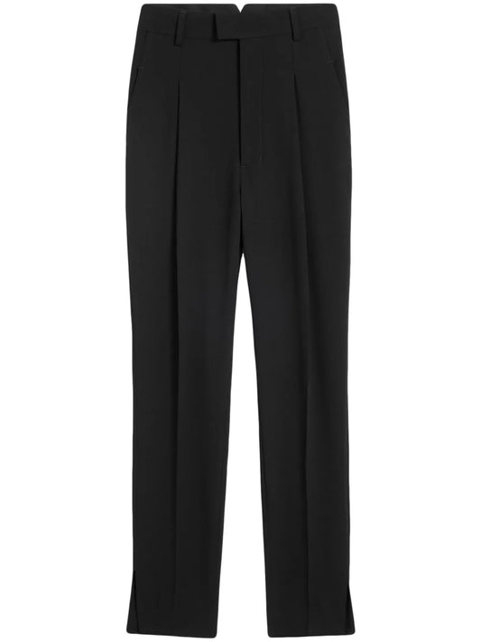 High-Waist Tapered-Leg Trousers