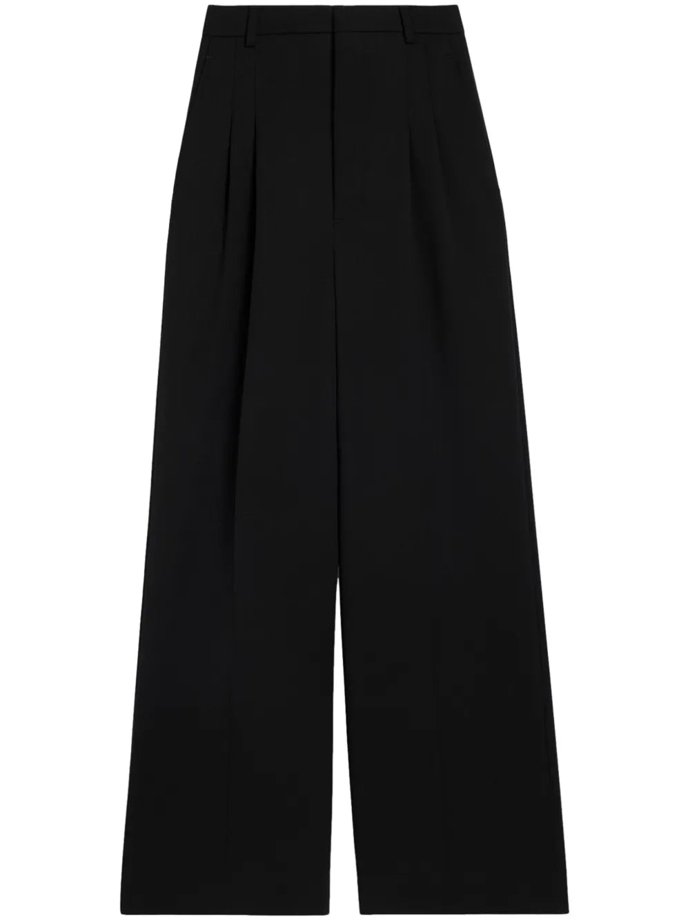 Wide-Leg Tailored Wool Trousers