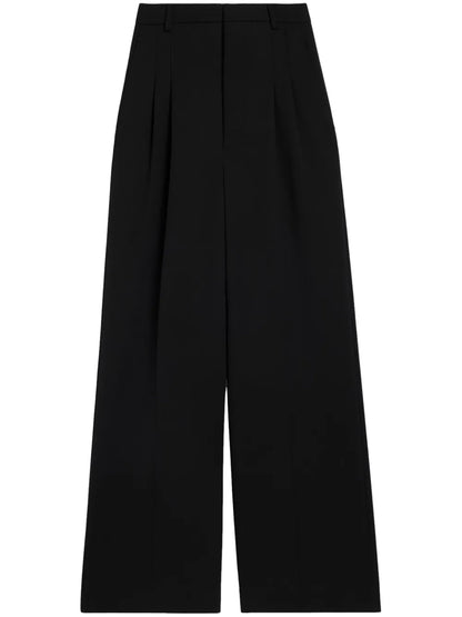 Wide-Leg Tailored Wool Trousers